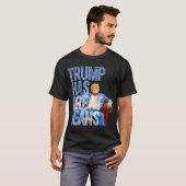 トランプはジーンズ素晴らしの政治的なメンズの女性を持っている Tシャツ (正面フル)