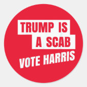 トランプはスカブトランプのスカブだ ラウンドシール (正面)