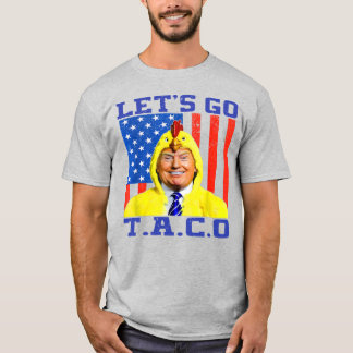 トランプはタコを持って、タッコトランプに行こう Tシャツ