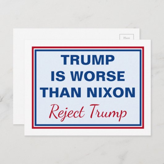 トランプはニクソンがトランプを拒否するよりも悪い ポストカード (正面/裏面)
