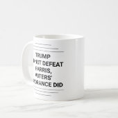 トランプはハリスに敗れた コーヒーマグカップ (正面左)