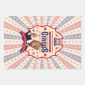 トランプはピエロである – ヴィンテージサーカスのポスター ラッピングペーパーシート (正面3)