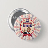 トランプはピエロである – ヴィンテージサーカスのポスター 缶バッジ (正面&裏面)