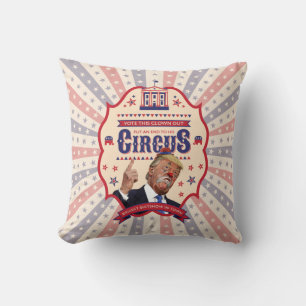 トランプはピエロ-ヴィンテージサーカスポスター クッション