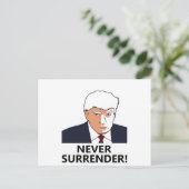 トランプはマグのショットを決して降伏しない ポストカード (スタンド正面)