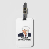 トランプはマグのショットを決して降伏しない ラゲッジタグ (正面縦)
