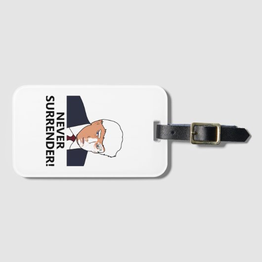 トランプはマグのショットを決して降伏しない ラゲッジタグ (正面横)