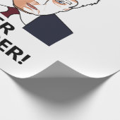 トランプはマグのショットを決して降伏しない ラッピングペーパー (角)