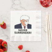 トランプはマグのショットを決して降伏しない 縁ありランチョンナプキン (インサイチュ)