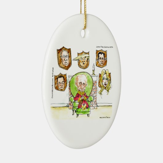 トランプはリッツギフトの上にプーチンである セラミックオーナメント (右)