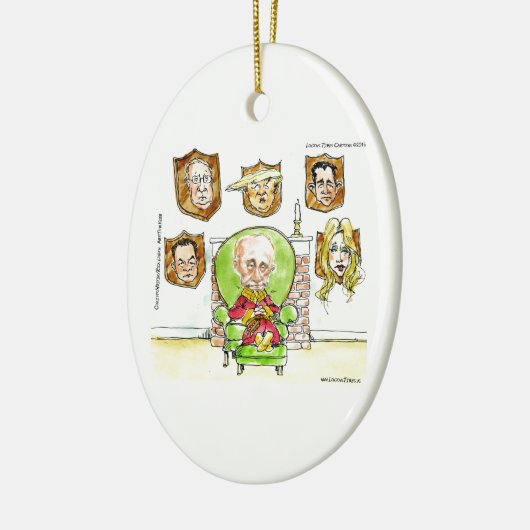 トランプはリッツギフトの上にプーチンである セラミックオーナメント (左)