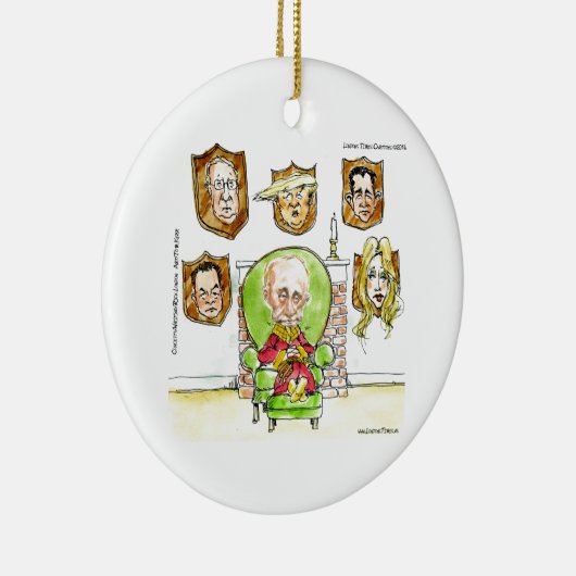 トランプはリッツギフトの上にプーチンである セラミックオーナメント (右)