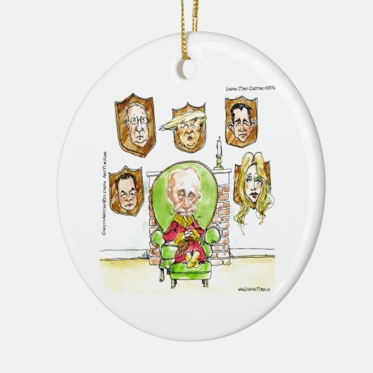 トランプはリッツギフトの上にプーチンである セラミックオーナメント (左)