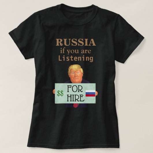 トランプはロシアTシャツに向けて働く Tシャツ (デザイン正面)