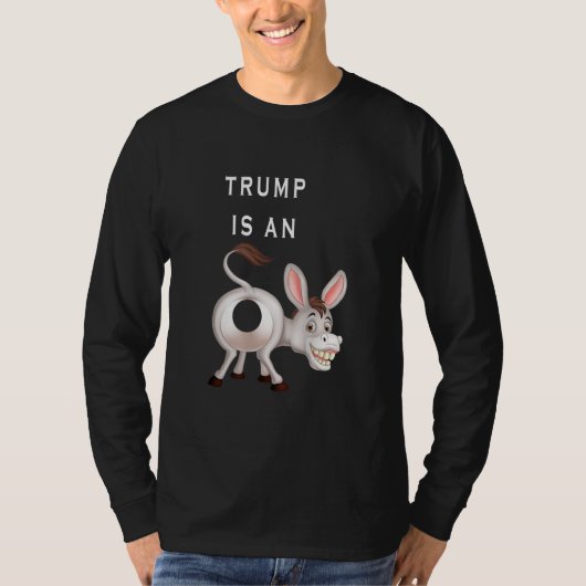 トランプはロバだ Tシャツ (正面)