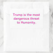 トランプは人類への脅威 Hankamer Artjunkhaus Love 長方形シール (バッグ)