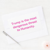 トランプは人類への脅威 Hankamer Artjunkhaus Love 長方形シール (封筒)