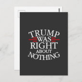 トランプは何もアンチトランプ民主主義について正しかった ポストカード (正面/裏面)
