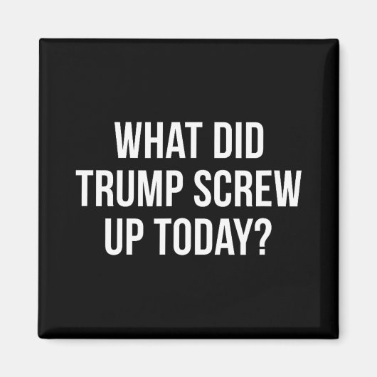 トランプは何を今日台無しにしたか - マグネット (正面)