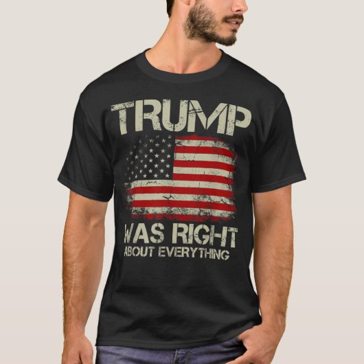 トランプは全てのアメリカ人について正しかったヴィンテージ Tシャツ (正面)