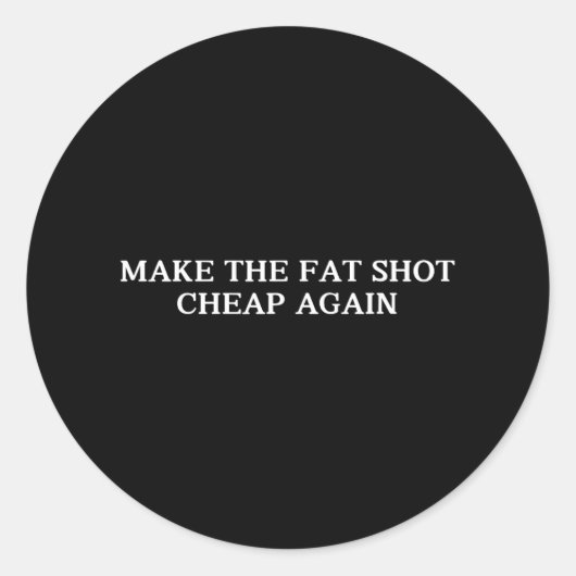 トランプは再び大きなPharで太いショットを安おもしろいく作る ラウンドシール (正面)