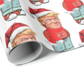 トランプは冷たい男のクリスマスおもしろいサンタトランプ ラッピングペーパー (ロールコーナー)