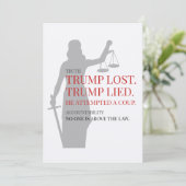 トランプは嘘をついて負けた。誰も法律の上に立つことはできない。 招待状 (スタンド正面)