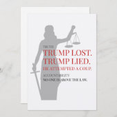 トランプは嘘をついて負けた。誰も法律の上に立つことはできない。 招待状 (正面/裏面)