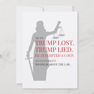 トランプは嘘をついて負けた。誰も法律の上に立つことはできない。 招待状