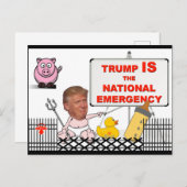 トランプは国家の非常事態/アンチの切り札。 ポストカード (正面/裏面)
