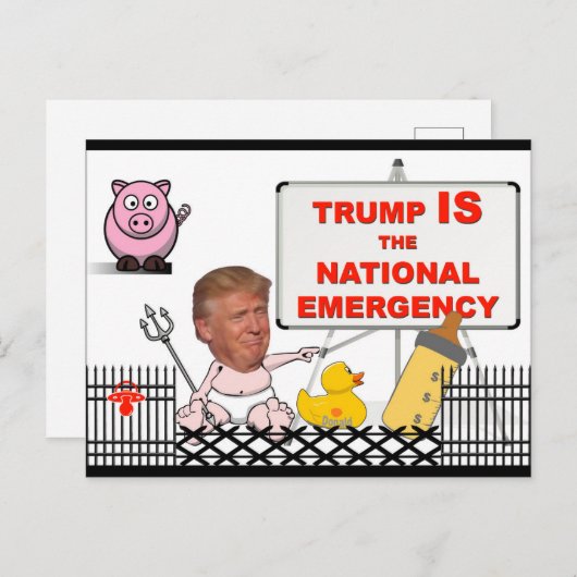 トランプは国家の非常事態/アンチの切り札。 ポストカード (正面/裏面)