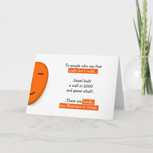 トランプは壁メキシコとイスラエルのユーモアをシャットダウン カード (正面)