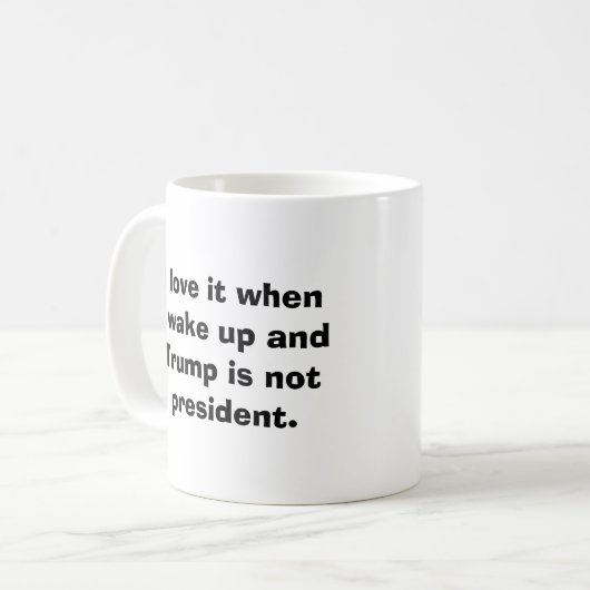 トランプは大統領マグではない コーヒーマグカップ (正面左)