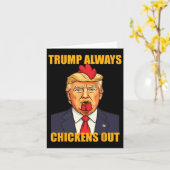 トランプは常にタコトランプチキンおもしろいを外に鶏 カード (黄色い花)