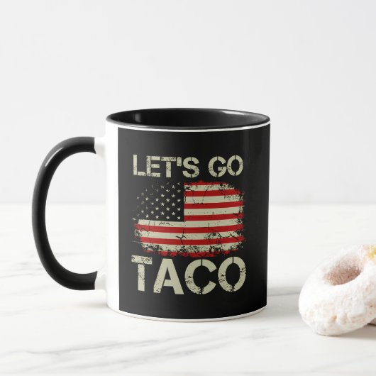 トランプは常に臆病者 Let's Go タコス マグカップ (ドーナツ)