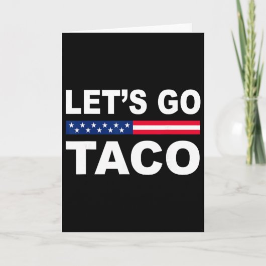 トランプは常に臆病者 Let's Go タコ おもしろい カード (正面)