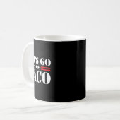 トランプは常に臆病者 Let's Go タコ おもしろミーム コーヒーマグカップ (正面左)