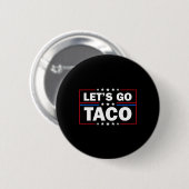 トランプは常に臆病者 Tacoへ行こう 笑える4th  缶バッジ (正面&裏面)