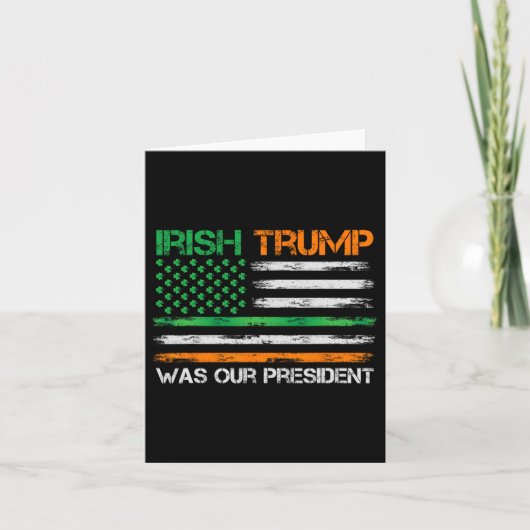 トランプは我々の大統領St patricks day米国国旗だった カード (正面)