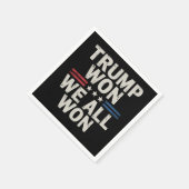 トランプは我々全員が大統領47米国を獲得した スタンダードカクテルナプキン (角)