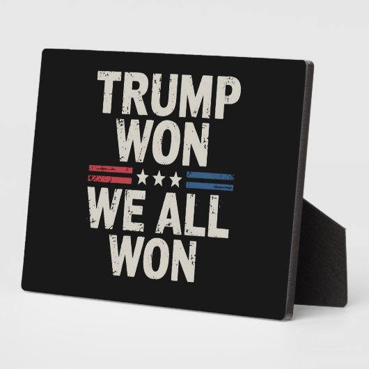 トランプは我々全員が大統領47米国を獲得した フォトプラーク (側面)