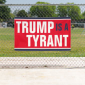 トランプは暴君のアンチ関税抗議である 横断幕 (インサイチュ)