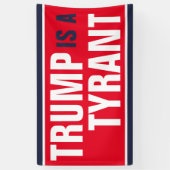 トランプは暴君のアンチ関税抗議である 横断幕 (縦)