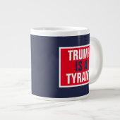 トランプは暴君GOP政治である ジャンボコーヒーマグカップ (正面右)