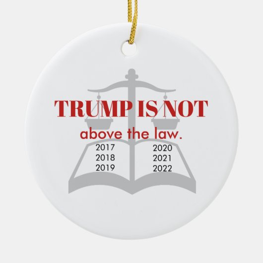 トランプは正義の律法を超えはかりで測ない セラミックオーナメント (正面)
