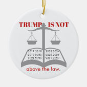 トランプは正義の律法を超えはかりで測ない セラミックオーナメント (正面)