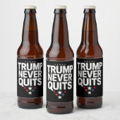 トランプは決してやめ愛国的な投票トランプ2024 ビールラベル (ボトル)