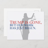 トランプは消えたけれども我々の仕事は正義を成していない ポストカード (正面/裏面)