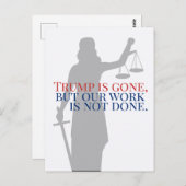 トランプは消えたけれども我々の仕事は正義を成していない ポストカード (正面/裏面)
