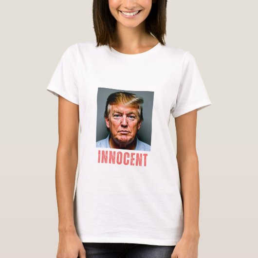 トランプは無実の女性の Tシャツ (正面)